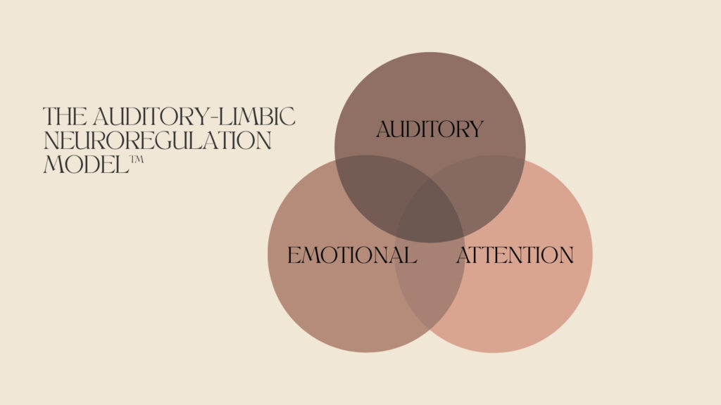 Visual representation of the ALNM model showing the connection between auditory, limbic, and nervous systems